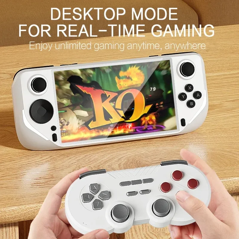 New E6 Handheld Game Console 5-Inch Ip Full Screen 60hz High Screen E-Sports Game Console Psp Double Play N64/Ps1 Battery Life