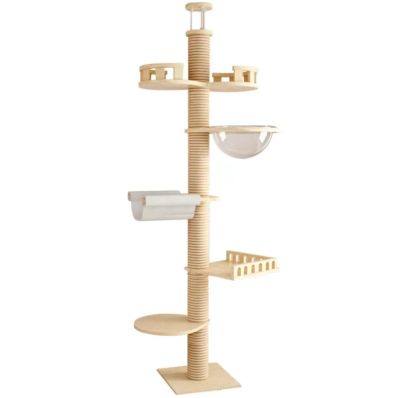 

Solid Wood Cat Climbing Frame Cat Climbing Tree Pet Toy Simple Multi-layered Cat Scratching Posts