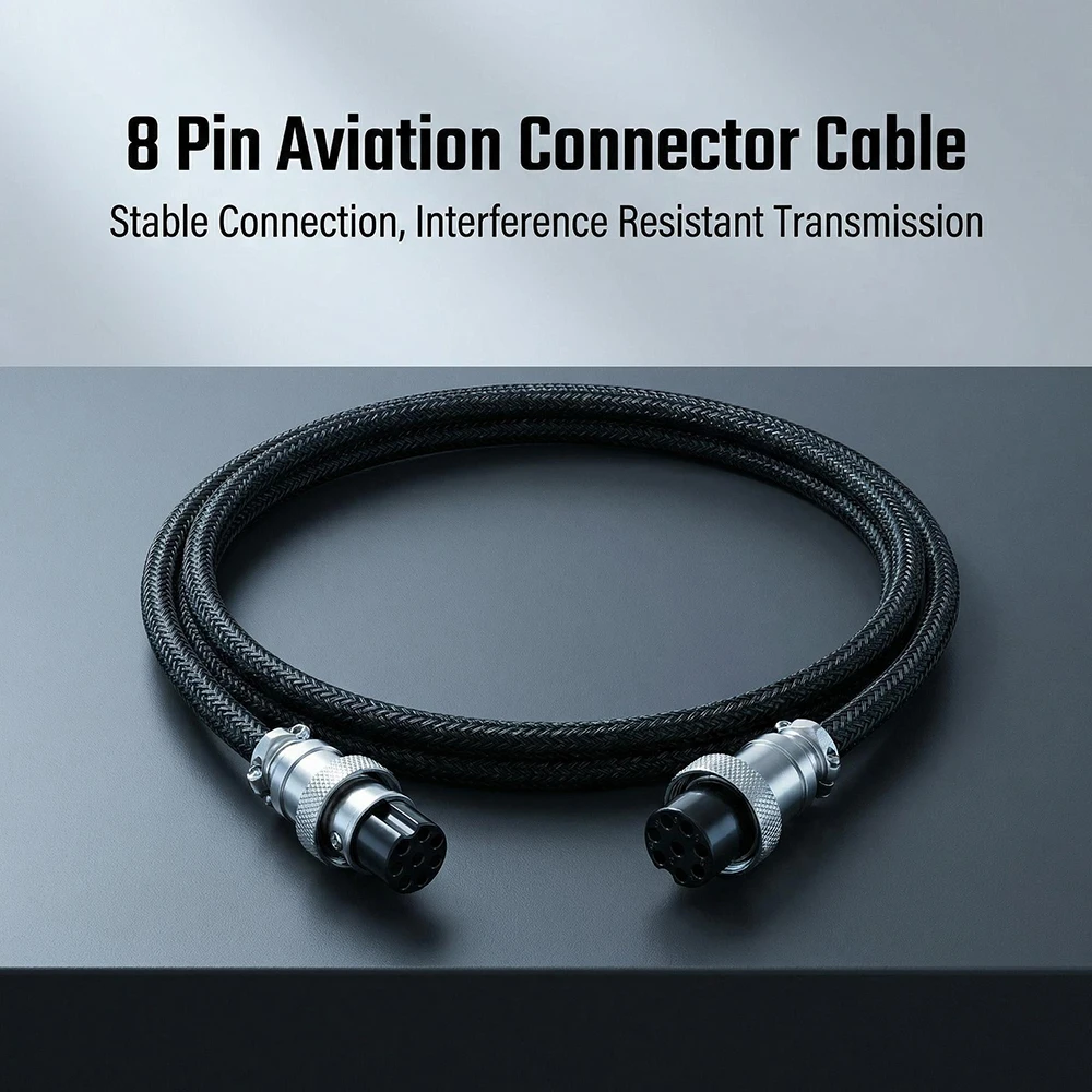 Aouyade 8 Pin Female to 8 Pin Female Aviation Microphone Mic Cable for Kenwood Transceiver MC-60 MC-60A MC-90 TS-2000 TS-570S