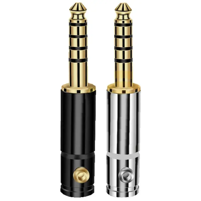 4.4mm 5 Pole Earphone Plug Jack 4.4mm Female To 6mm Male Plug Balanced Audio Jack Copper Shell Wire Connector Headphone Adapter