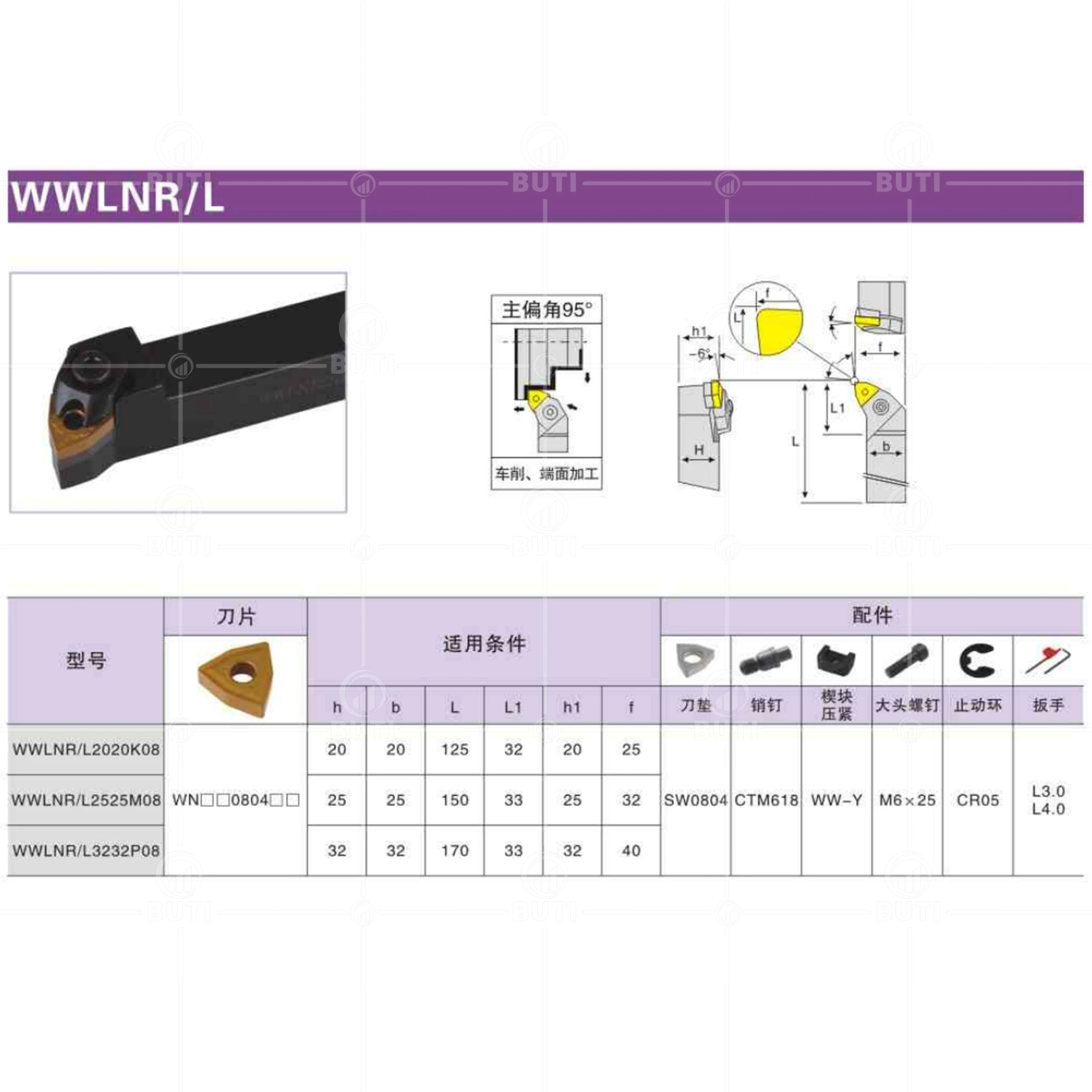 Imagem -05 - Deskar-cnc Cortador de Torno de Metal Suporte Branco Barra de Ferramentas de Torneamento Externo Wnmg Carbide Inserções Wwlnr2023 Wwlnr2525 100 Original