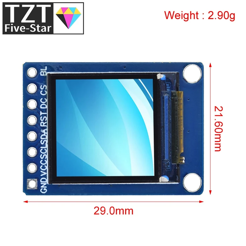 Modulo Display TFT a colori da 0.85 pollici 0.85 "schermo LED LCD IPS HD 128 x128 interfaccia SPI Controller ST7735 per Arduino