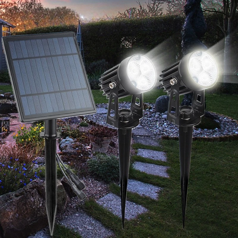 Solar Spotlights Outdoor LED Landscape Light Waterproof Solar Powered Wall Lights Auto ON/Off Garden, Yard, Pathway Lighting