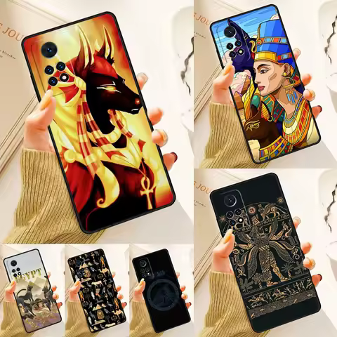 Egypt Nefertiti Anubis Ankh Case For Samsung Galaxy S24 Plus S23 S20 S21FE Lite S22 Ultra Note 20 S8 S9 S10 Phone Coque
