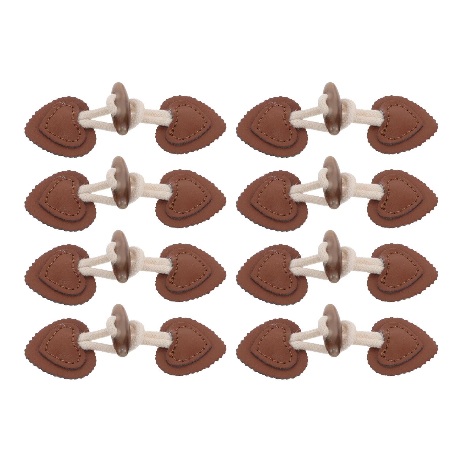 

8 Pcs Horn Toggle Buttons Small Size Coat Jacket Clothing Closure Decorative Buckle Snap Fasteners Garment Toggle Sewing