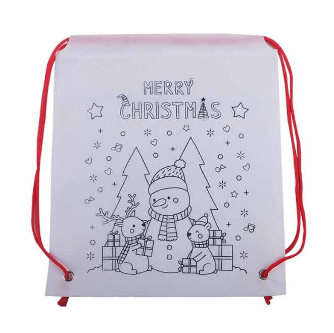 حقيبة جرافيتي ذاتية الصنع مع علامات تلوين، أكياس غير منسوجة مصنوعة يدويًا للأطفال، لعبة رسم ملء الألوان