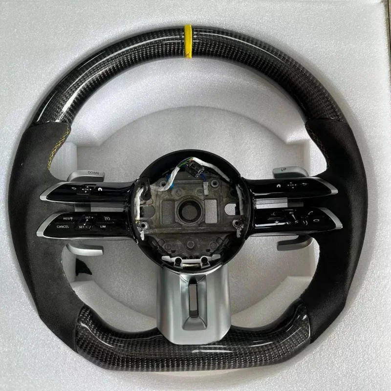 For Mercedes Benz A-class E-Class ML GL G-Class S-Class Car Steering Wheel Carbon Fiber Custom Made Leather Accessories - view 6