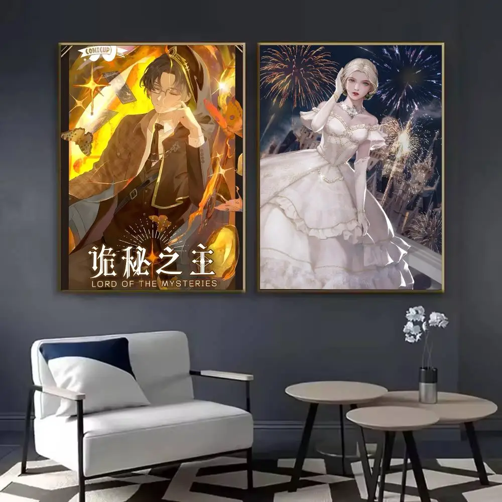 L-Lord Of The Mysteries Poster Waterproof Sticky Wall Art Print For Bedroom Living Room Hallway Bar Home Decor