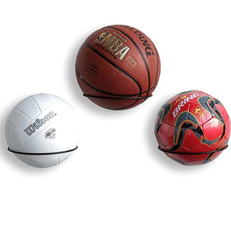 Multi-purpose Football Display Shelf Ball Holder Wall Mounted Basketball Storage Rack Living Room Decor