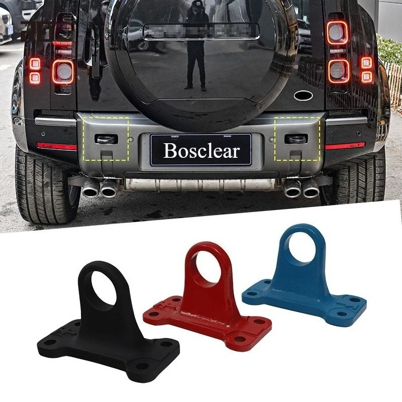 Tow Hook & Trailer Ring for 2020-2024 Land Rover Defender 90 110 130 Rear Bumper, Heavy Duty Off-Road Accessories