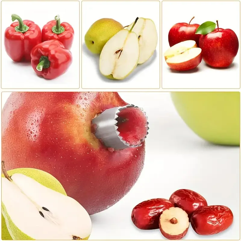 ​Stainless Steel Fruit Corer, 7.87 Inch Tool for Apples and Pears, Effortless Core Removal, Dishwasher Safe, Compact Design