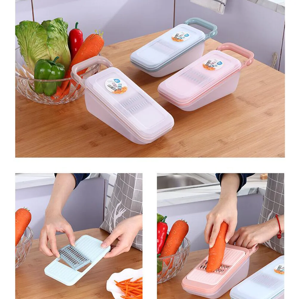 

1Set Multifunctional Vegetable Potato Slicer Kitchen Tool Carrot Grater Chopper with Storage Clean