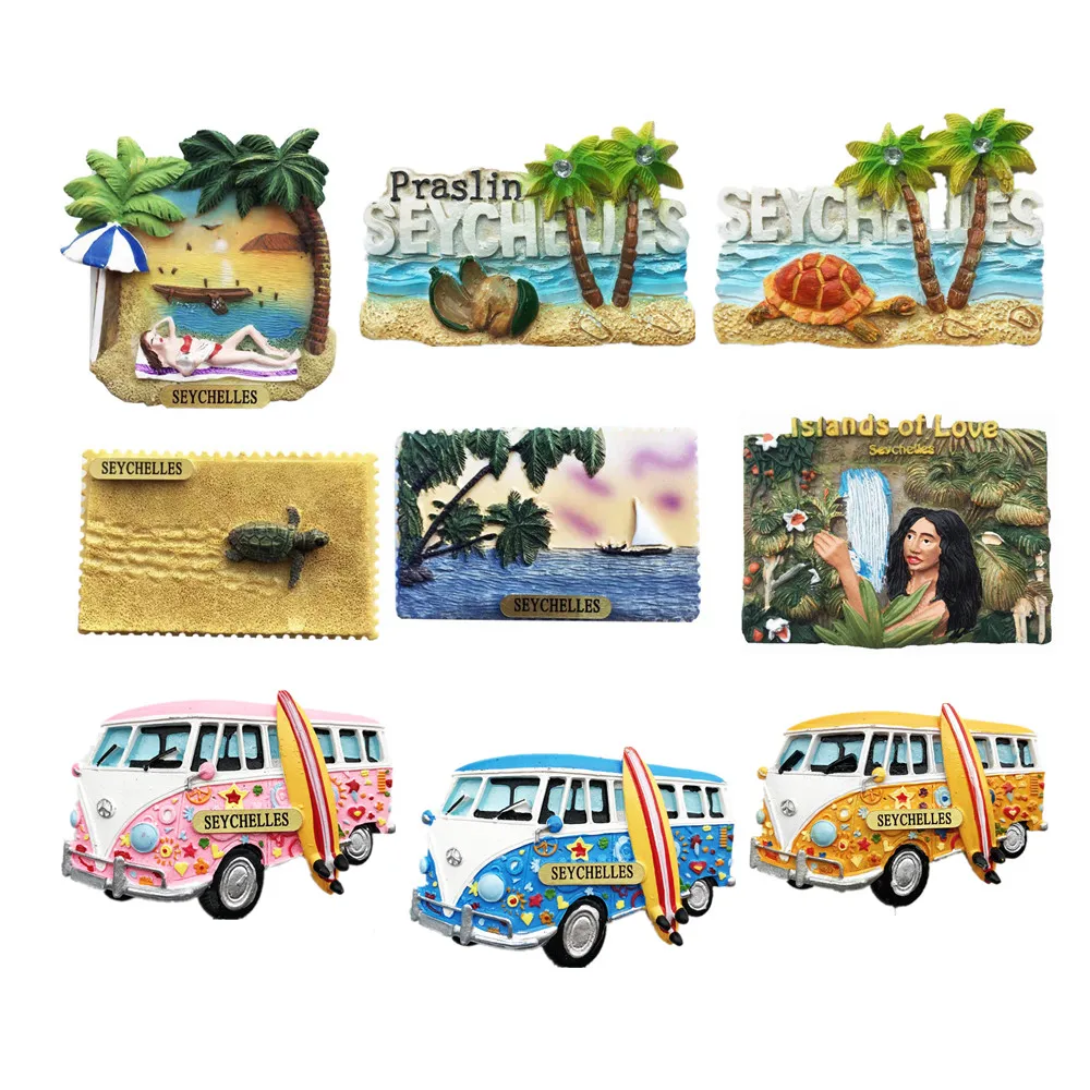 

Africa Seychelles Tourist Souvenir Magnetic Sticker Fridge Magnetic Refrigerator Decoration Articles Handicraft Gifts