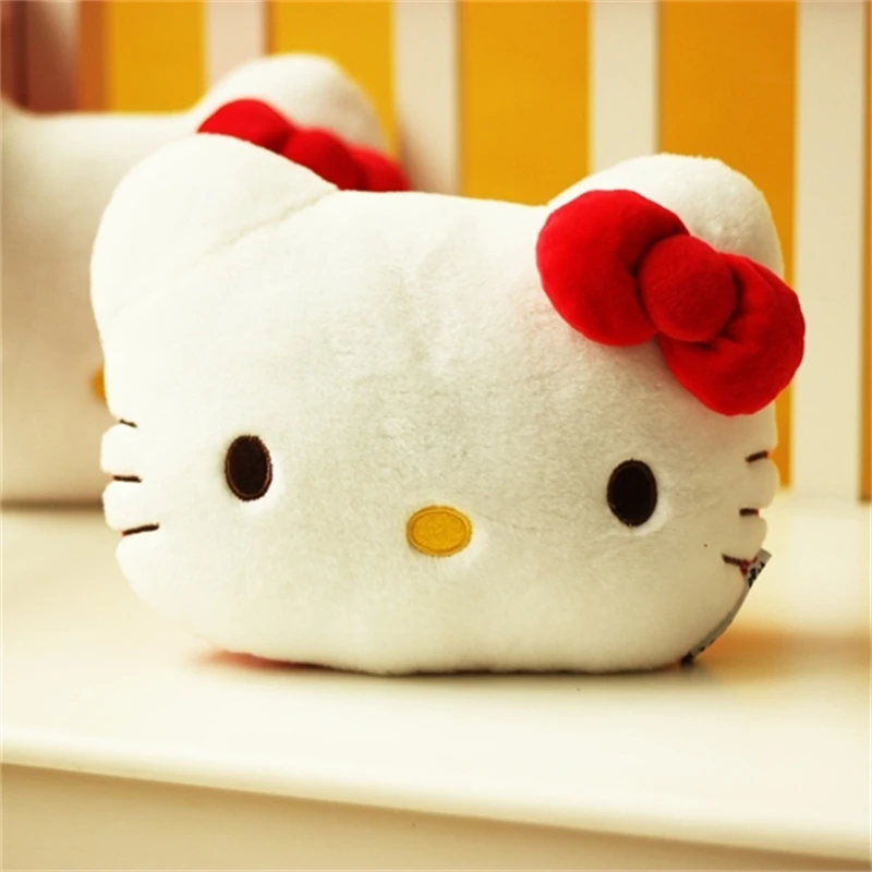 Sanrio Hello Kitty Zagłówek Japoński Styl Wypchany Anime Hello Kitty Poduszka na szyję Fotelik samochodowy Gra Dekoracja Xmas Gifts Girl