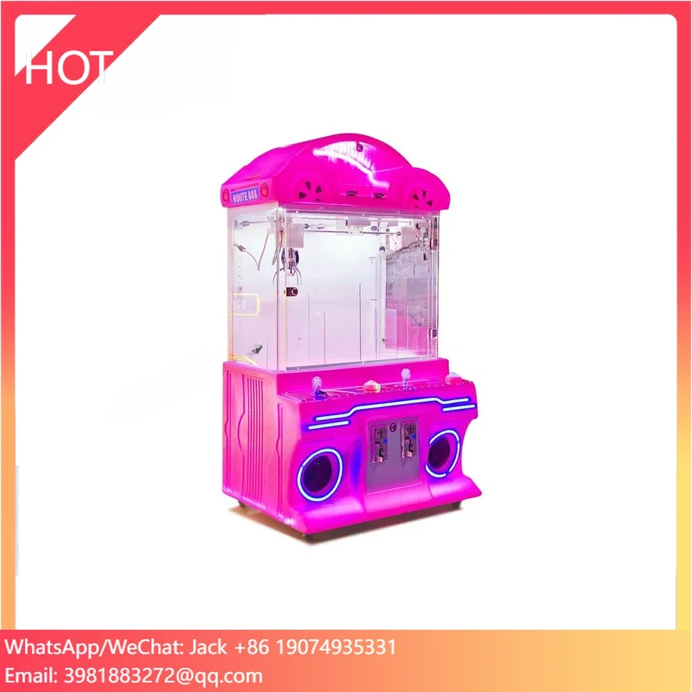 

2-Player Coin Operated Mini Claw Machine Lucky Planet Clip Prize Machine with Probability Controllable Plastic Material