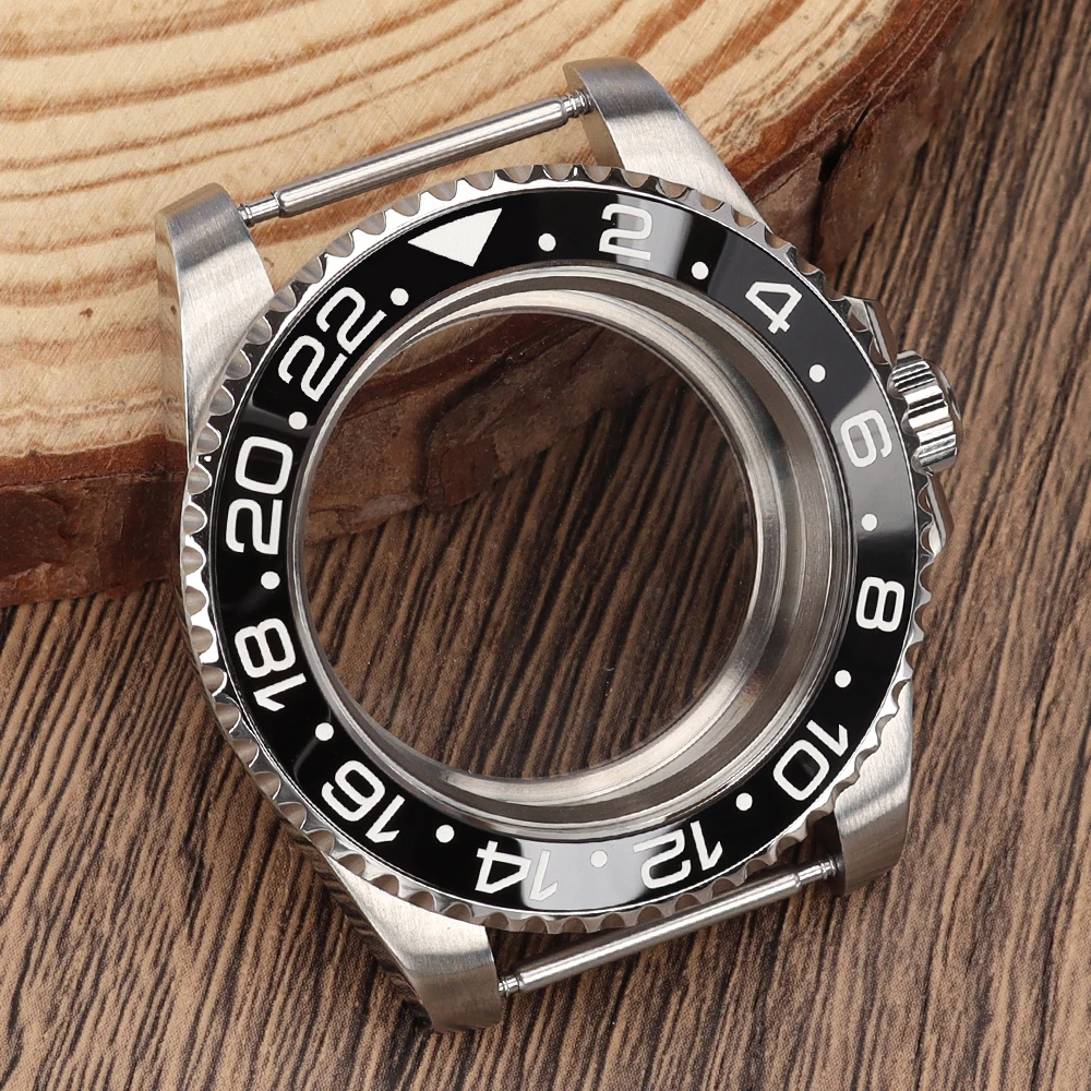 

40MM NH35 Diver Watch Case GMT Cases Ceramic Bezel Sapphire Crystal Parts For NH35 NH36 ETA2824 ST2130 8215 DG 2813 3804 Movt