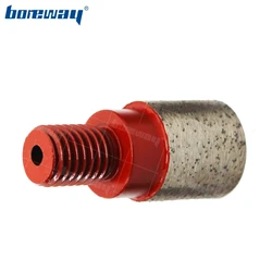 Boreway 1PC D20 Diamond Screw Drill Bit M12 Thread Finger Bit For CNC Machine Wizard Bits Milling Cutter For Grante Marble Stone