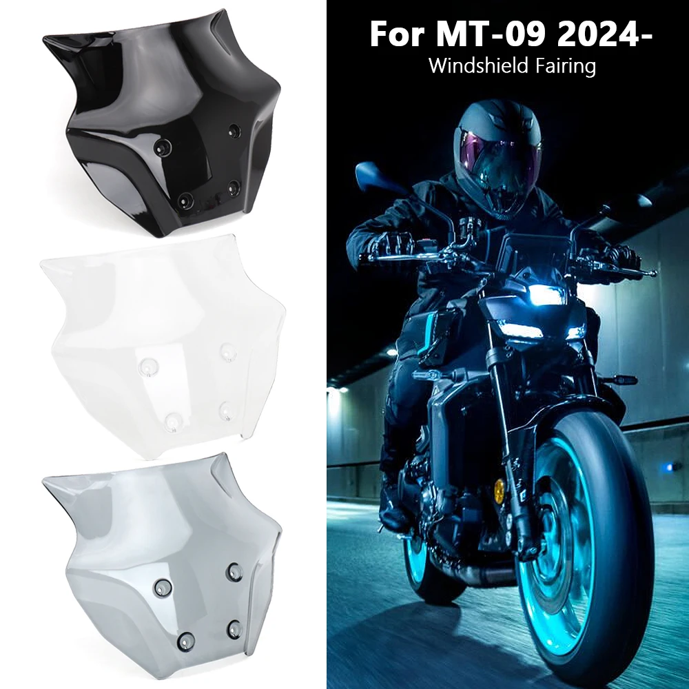 

Motorcycle New Front Sports WindScreen Windshield Wind Deflector Viser Visor For YAMAHA MT09 MT-09 mt-09 MT 09 2024