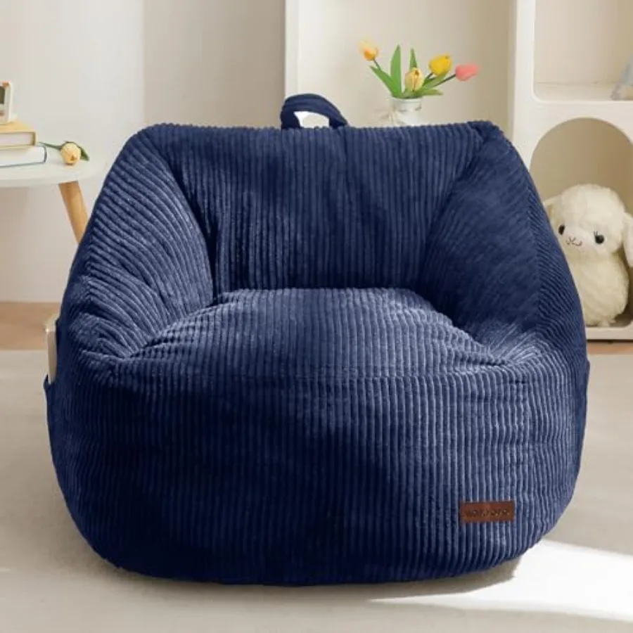 Bean Bag Chair Bean Bag Couch with Handle Comfy Toddler Chair for Boys and Girls Accent Sofa with Pocket for Gaming Reading Rel