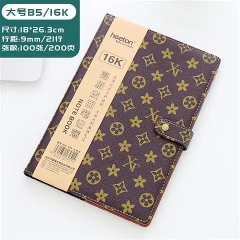 Business notebook work a6 portable notepad a5 retro hard surface copy buckle office book