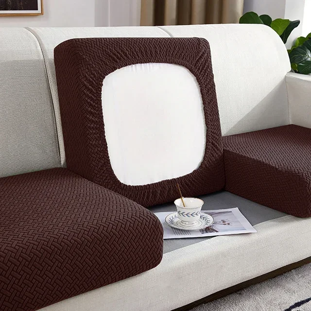 Dikke Jacquard Sofa Zitkussenhoes Funiture Protector Bankhoezen voor Banken Anti-stof Afneembare Zithoes Kinderen Huisdieren