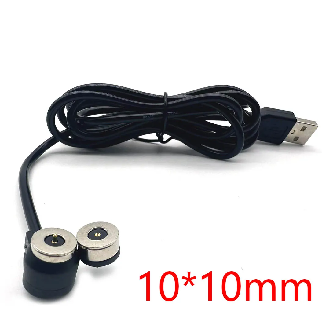 

10sets Rotating Magnetic Charging Cable Male Female Threaded M10 Pogo Pin Connector Adapter USB A Type Power Charge
