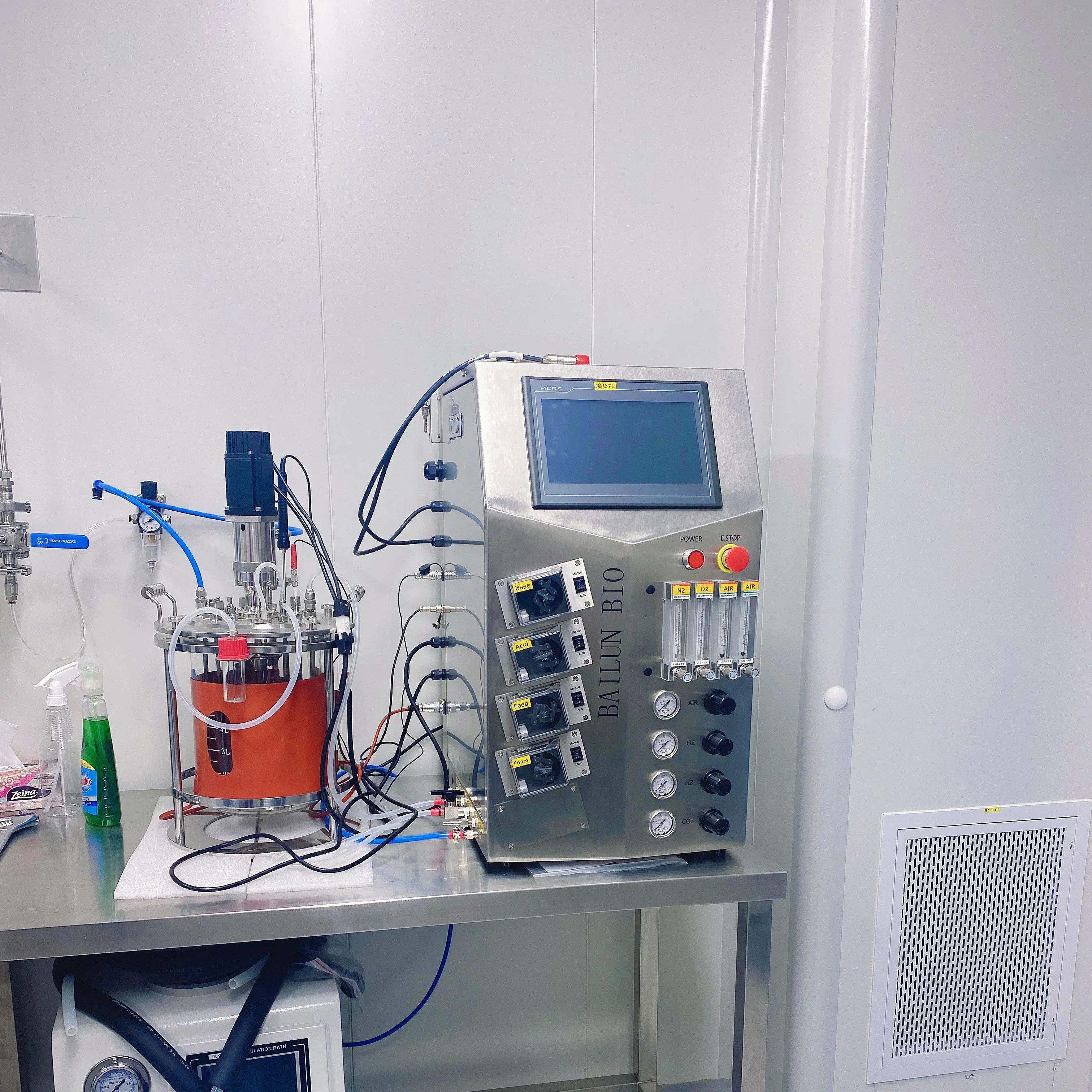 2026nb 5 Gallon Glass Microbial Perfusion Bioreactor Fermentation Fermenter with Cooling Jacket and Strict Validation Process