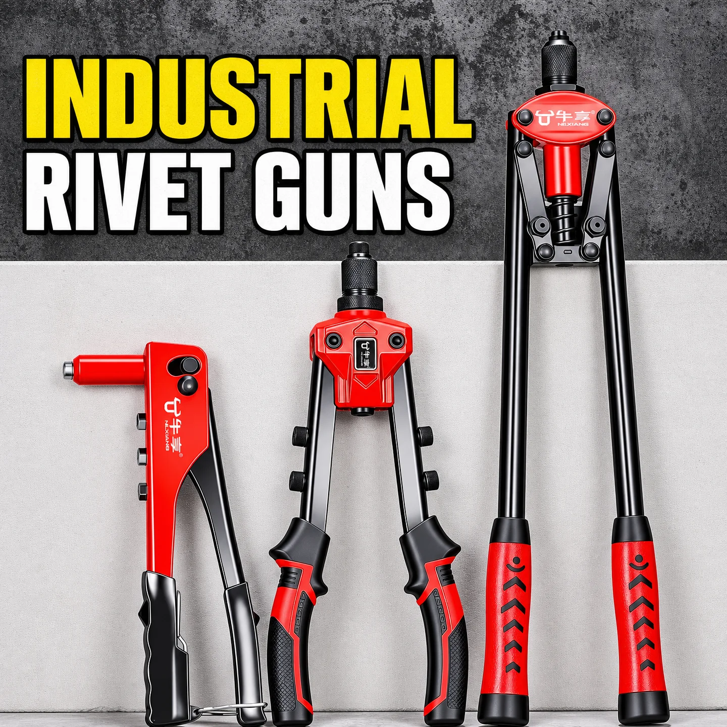 Heavy Duty Manual Pop Rivet Gun Hand Riveter Tool Kit with Assorted Rivets for Automotive Furniture Metal Sheet Repair Home DIY