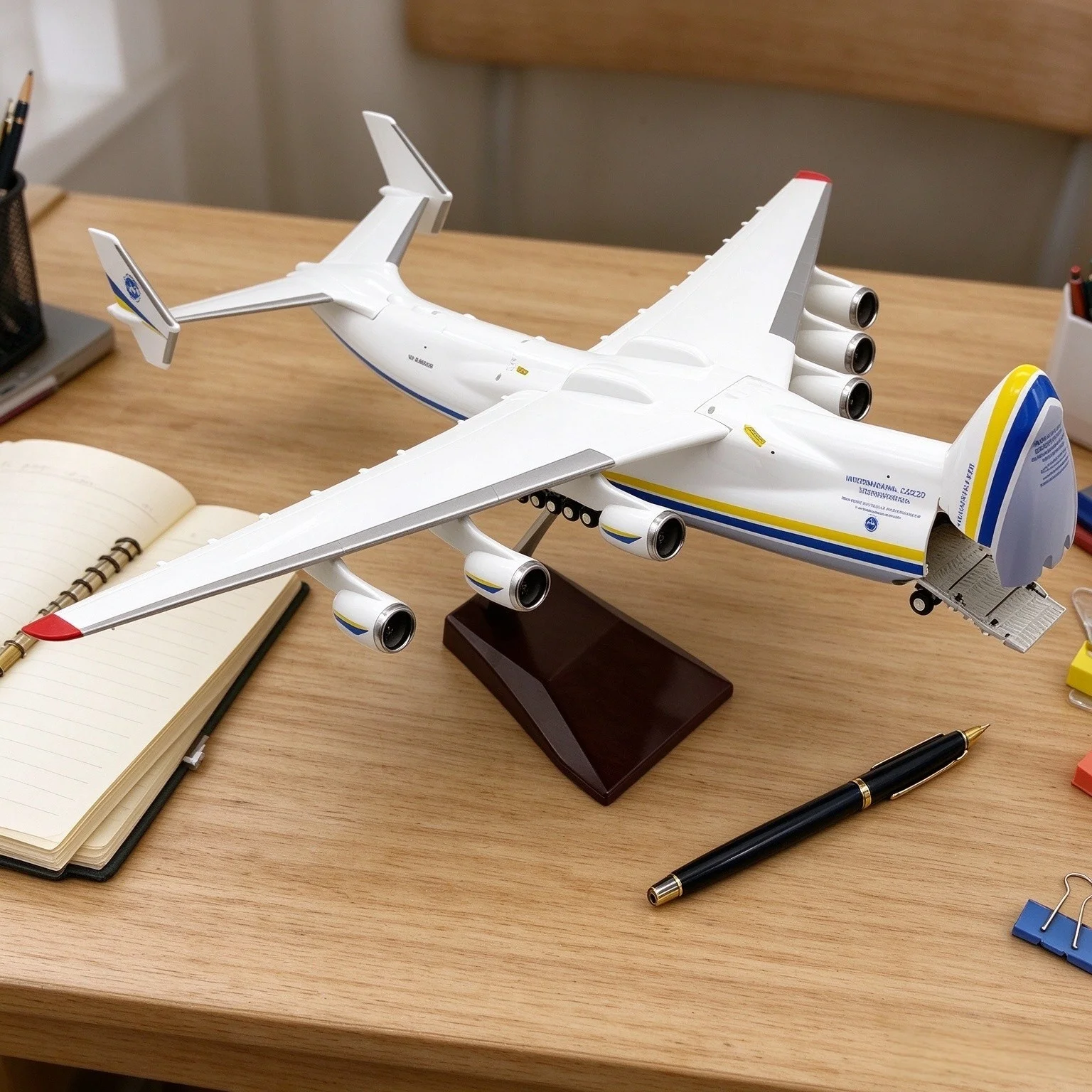 47CM Scale Airplanes 1/180 Antonov An225 Transport Airplane Model Resin Souvenir Plane Hatches Can Be Opened Replica Enthusiast