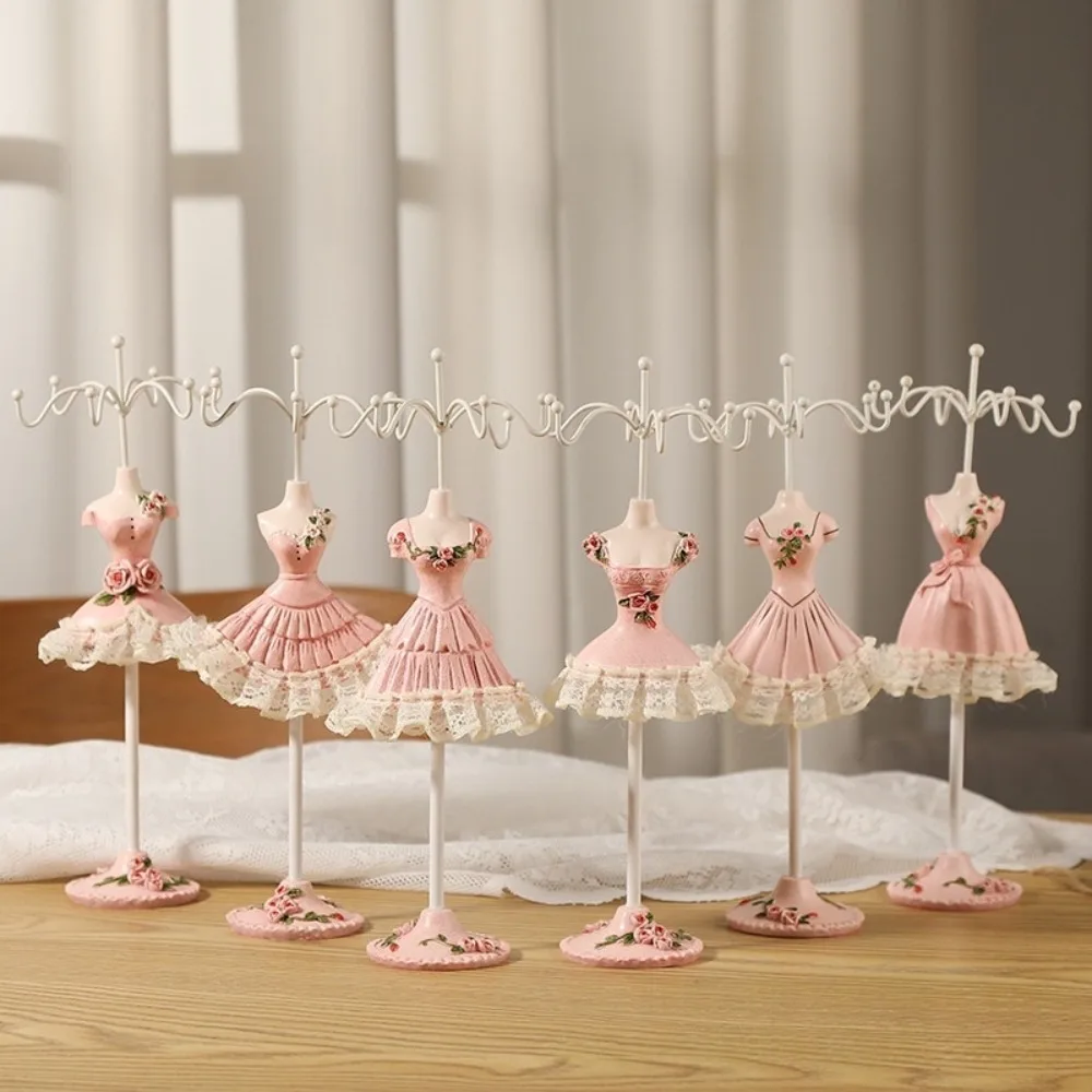 

Organizer Rack Dress Model Jewelry Display Rack Ring Princess Necklace Mannequin Display Stand Luxury Bow