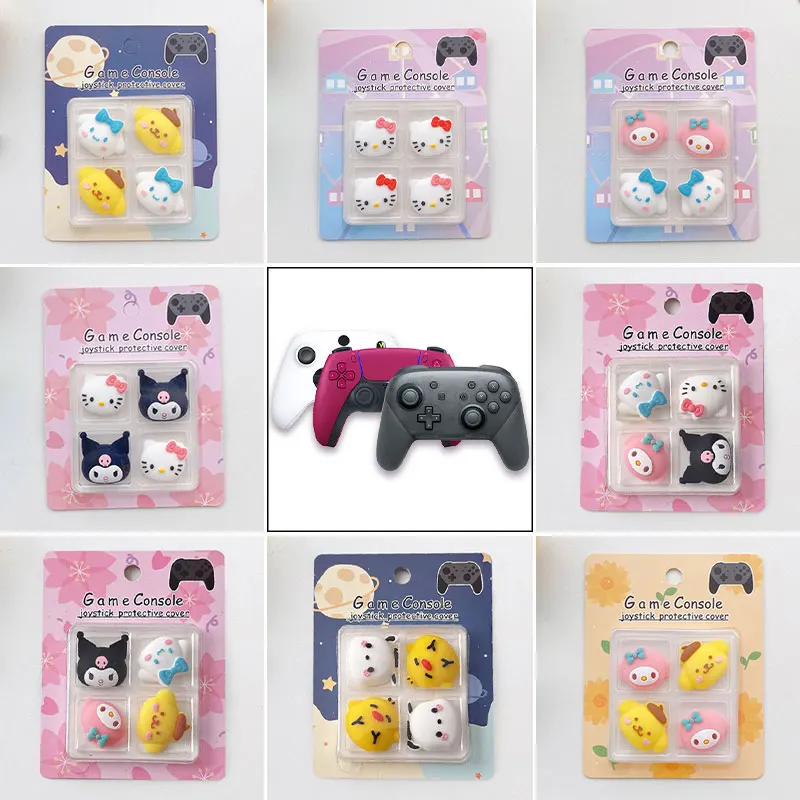 Funda Protectora de Silicona Suave con Diseño de Dibujos Animados para Palancas de Control de Sony PS5, PS4, XBOX, Switch Pro, Gamesir