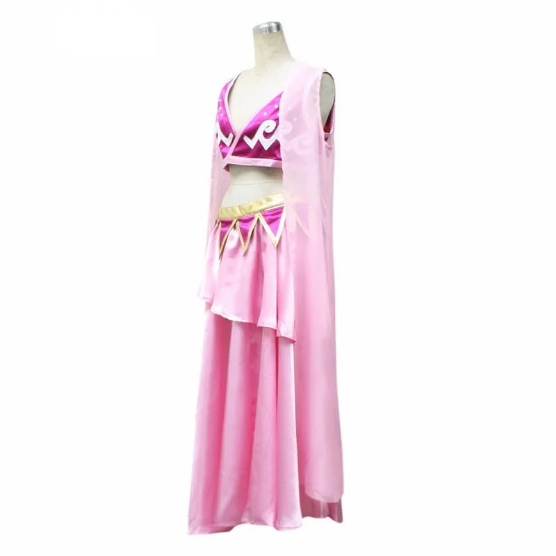 Costume cosplay Anime One Piece Nami Alabasta Kindom versione per abiti rosa di Halloween