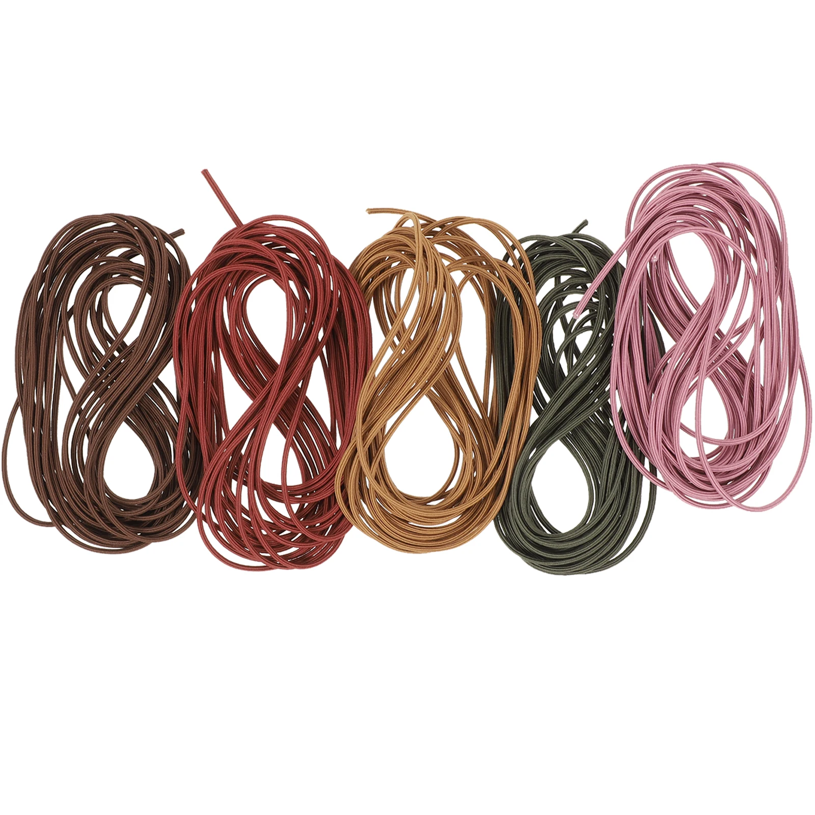 

5pcs Stretchy Hair Tie String For Jewelry Making Beading Sewing Diy 5M Colorful Bracelet Necklace Elastic Thread Beading String