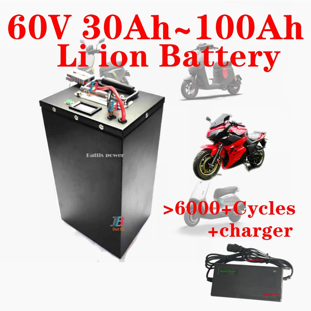 بطارية Battis power 20S 60V 30Ah ~ 100Ah Lifepo4 لمركبة teswatts 1KW 2KW 3KW على الطرق الوعرة #1