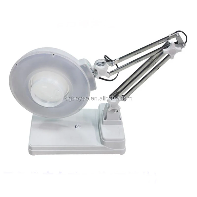 Lightweight folding magnifier white glass desktop LED magnifier BY / LT-86C desktop magnification 20 times