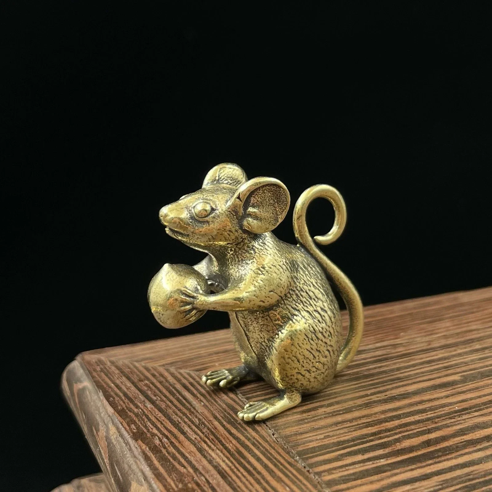 

Solid Brass Mouse Statue Animal Ornament Toys Home Desktop Decoration
