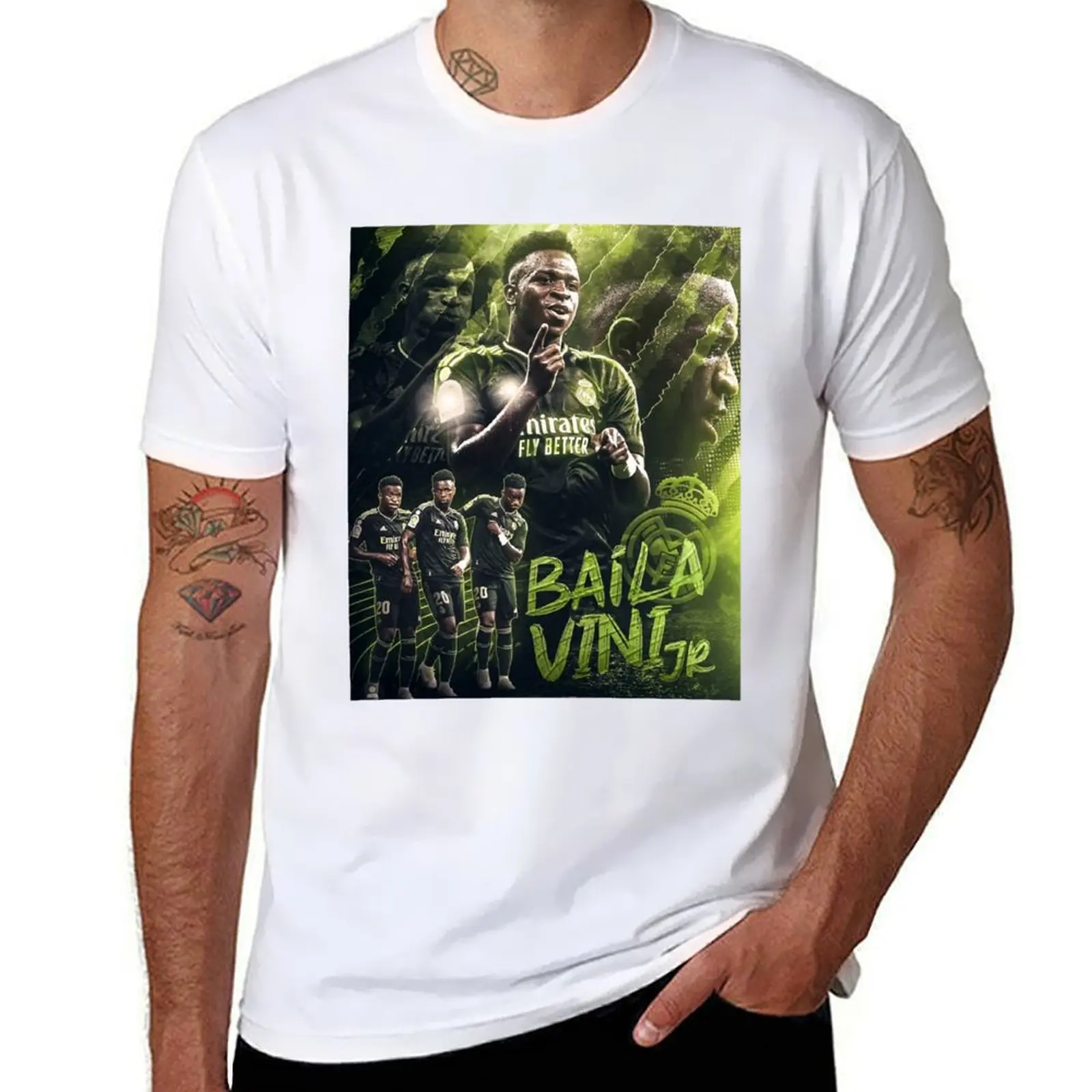 

Футболка с обоями Vinicius jr, мужские футболки с рисунком, мужские футболки, высококачественная футболка люксового бренда