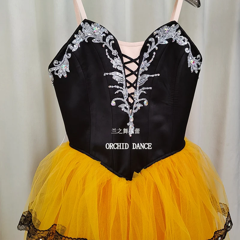 BT250657 Formato personalizzato di alta qualità Bambini Ragazze Balletto Danza Performance Wear Gilsay Crema Abito lungo tutu romantico