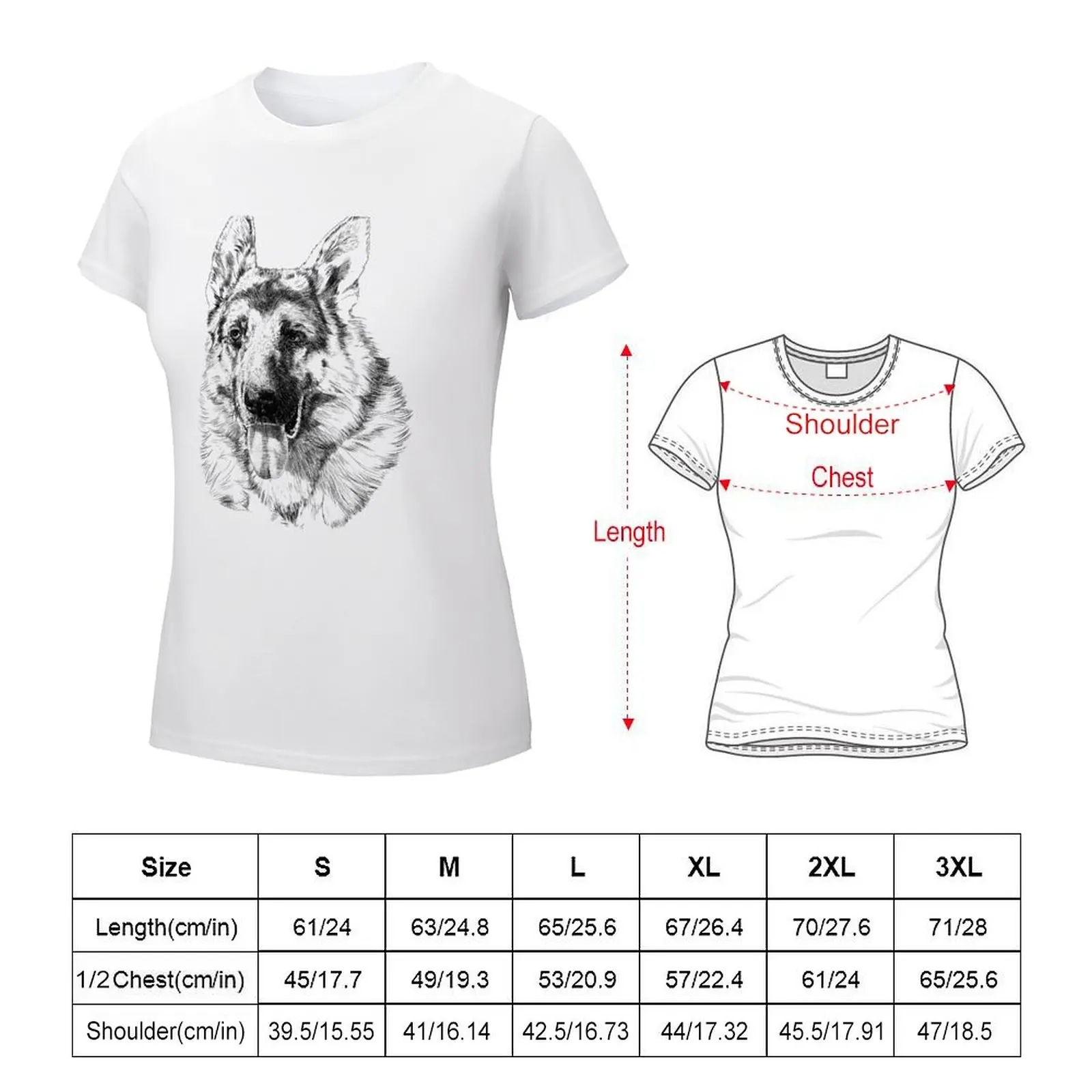 German shepherd T-shirt aesthetic clothes kawaii clothes Blouse western t-shirt dress for Women