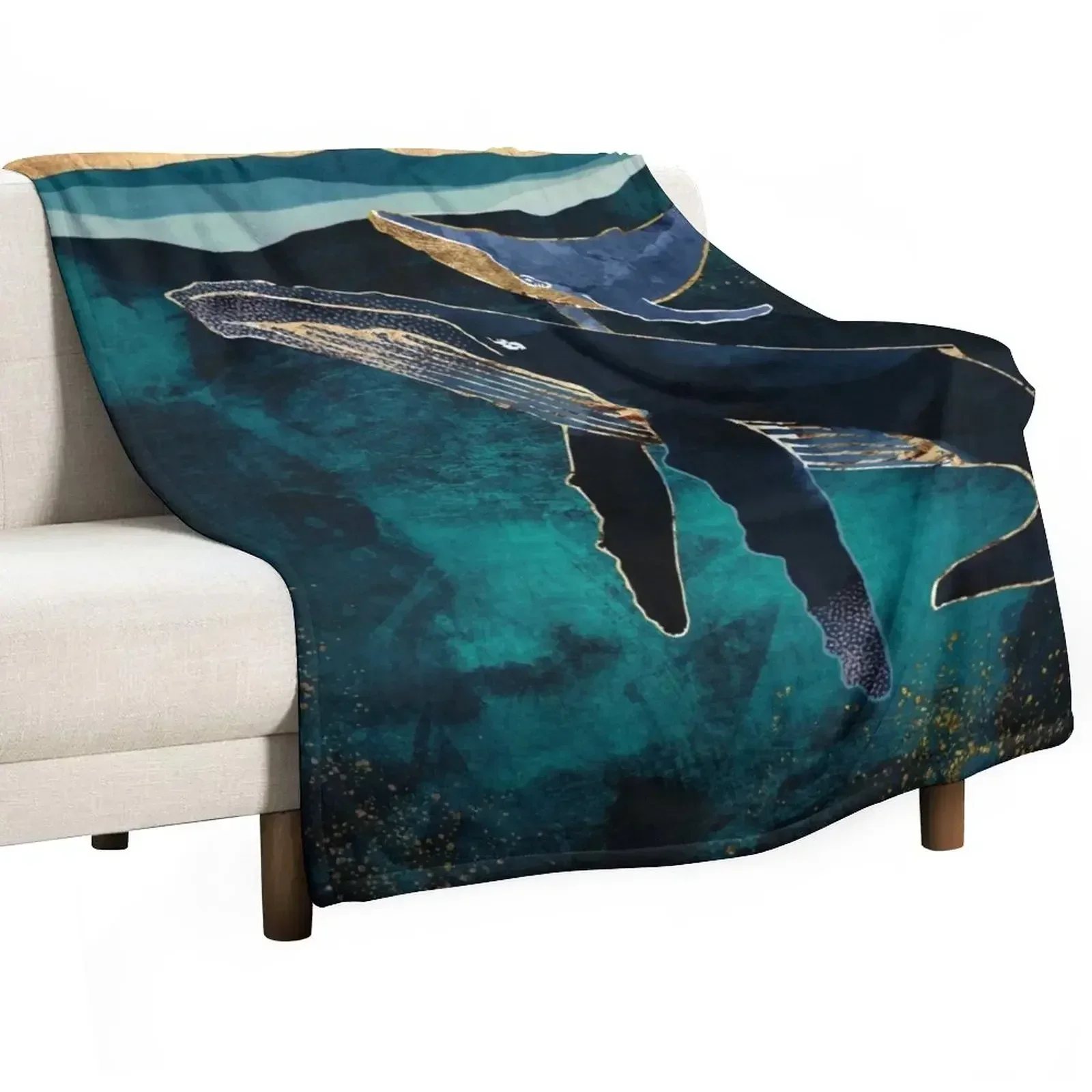 

Moonlit Whales Throw Blanket Thins Hair Designers Soft Beds Blankets