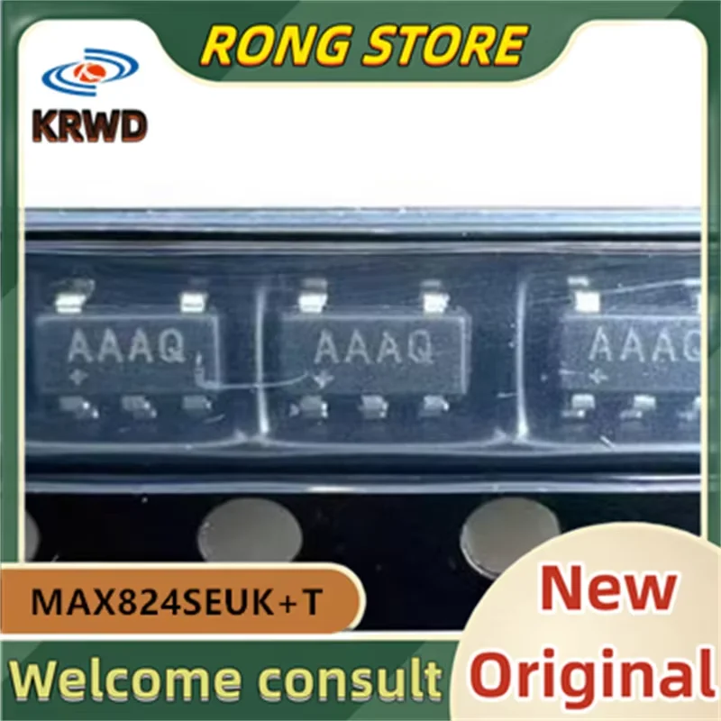 

10PCS AAAQ AA New and Original Chip IC SOT23-5 MAX824SEUK+T MAX824SEUK MAX824SE MAX824 824