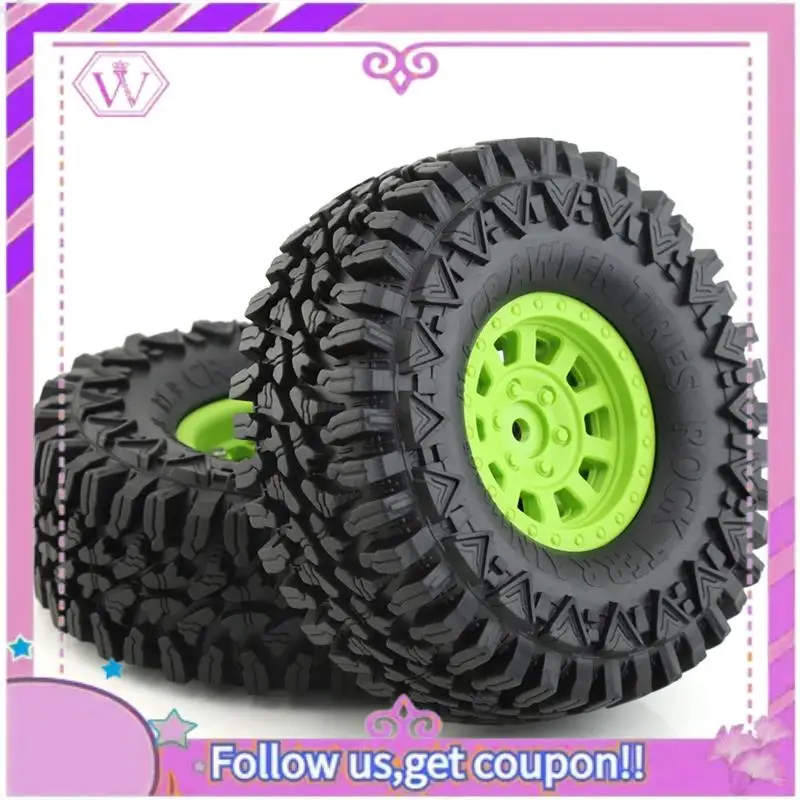 

4 шт. 110 мм колеса шины для 1/10 RC Rock Crawler Axial SCX10 SCX10 II 90046 TRX4 RC4WD D90 RC автозапчасти зеленый