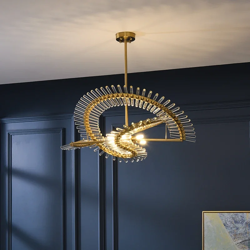 

Modern Luxury Round Crystal Chandeliers For Living Dining Bedroom Pendant Lamp Room Decor Lights Lustre Indoor Lighting Fixtures