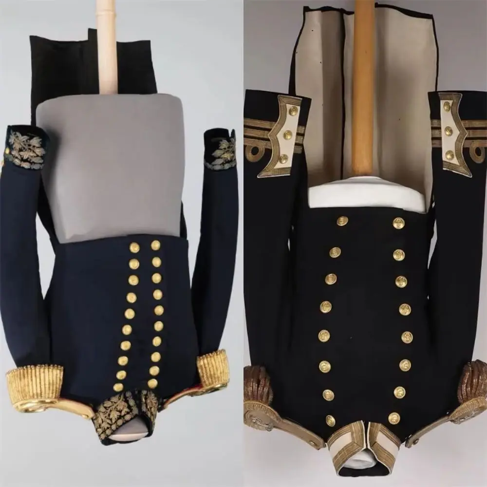 

19 Century Men's British Napoleon Military Officer Tailcoat Costume Colonial Victorian Regency Jacket