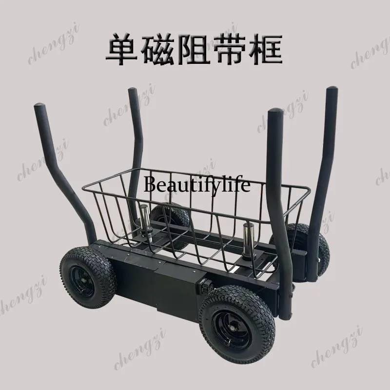 Sled Car Adjustable Resistance Barbell Cart Private Gym Exercise Bike