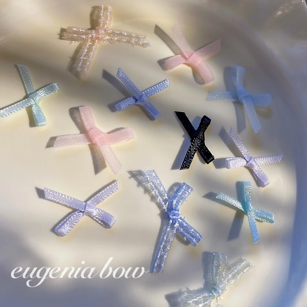 

KANU 5Pcs Mermaid Princess Nail Art Charms Bow Decorations Manicure Accessories Jewelry Organza Design for Creative Nail Art