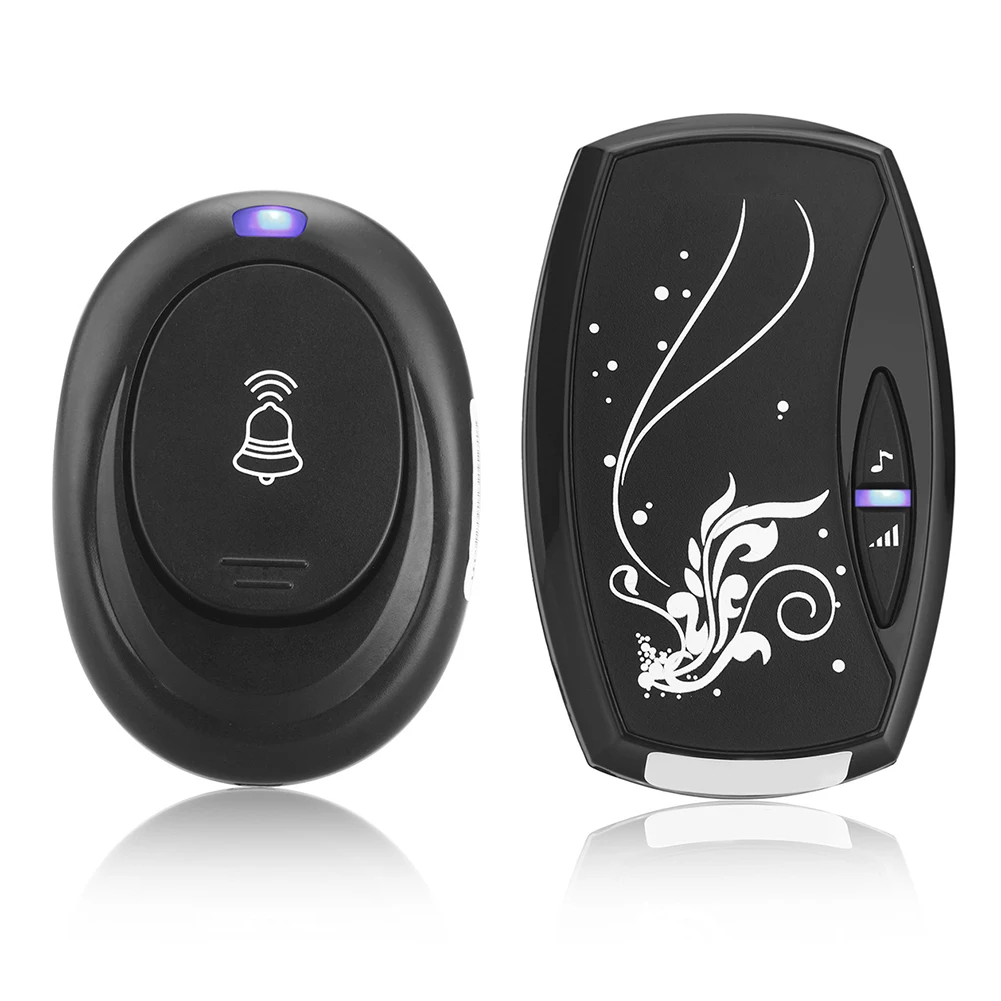 Wireless Doorbell Kit 1 Push Button 1 Plug-In Receiver 36 Melodies 4 Volume Levels Home Doorbell Kit