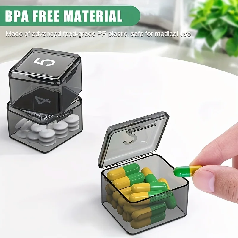 1pc Monthly Pill Storage Box, 30-grid Pill Storage Box, Travel Monthly Pill Box, Vitamin Fish Oil Box