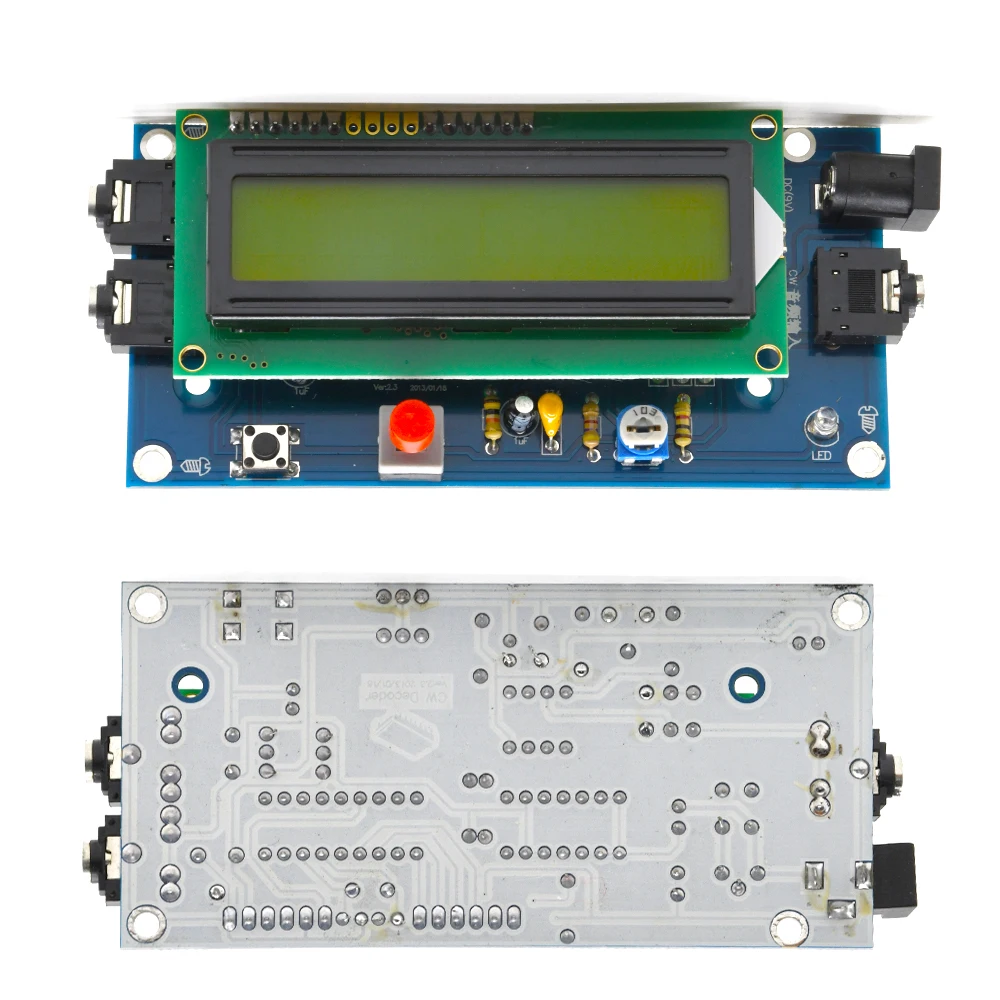 Dekoder kod morse\'a czytnik szynka dekoder dekoder dekoder dekoder dekrowy szynka moduł niezbędny wyświetlacz LCD1602 DC 5-12V 500mA typ-C 5V 3.7V