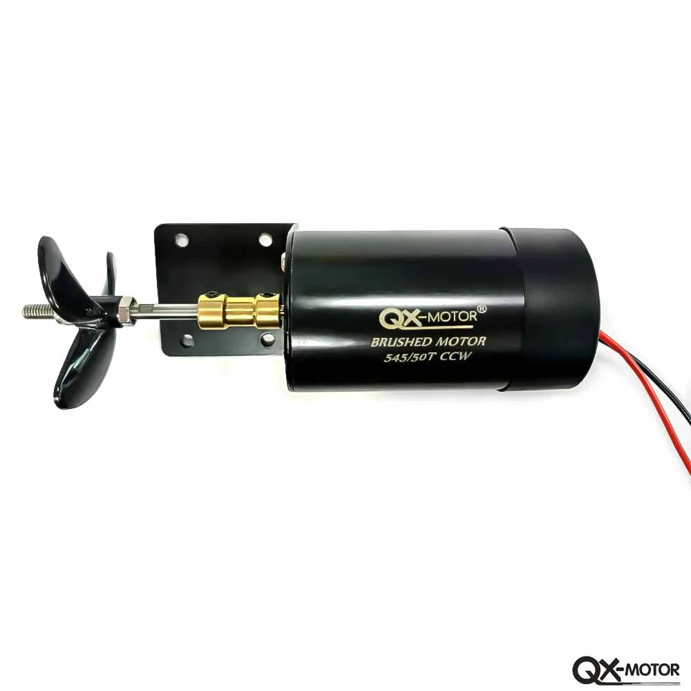 QX-MOTOR Underwater Thruster 545-50T  Brush Motor 12V-16V for Unmanned Boat Remote Control Boat Model